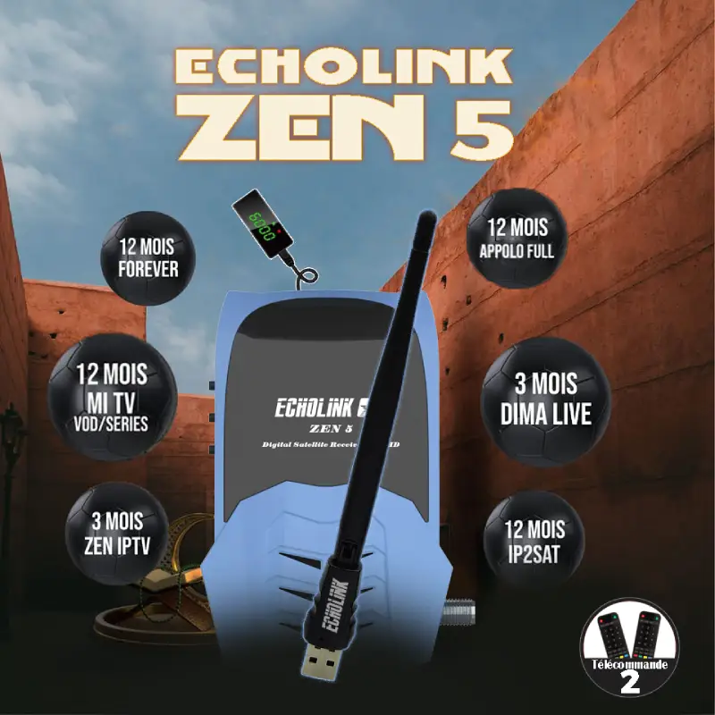 Echolink ZEN 5 – Récepteur Satellite HD avec Wi-Fi – Image 2