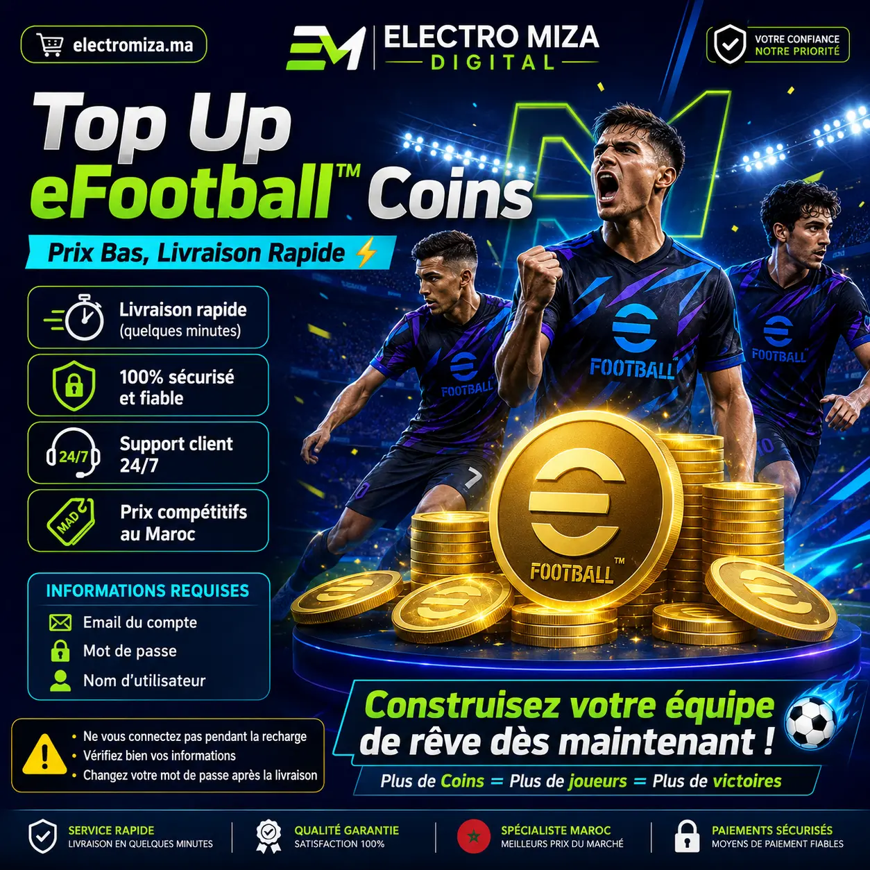Top Up eFootball™ Coins ⚡ Livraison Rapide & Prix Bas 4 eFootball™ Coins